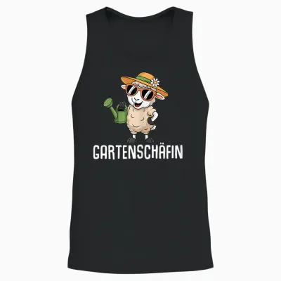 Women's Garden Sheep - Cute Sheep Gardener T-Shirt, Black, S Unisex Tank Top - Black