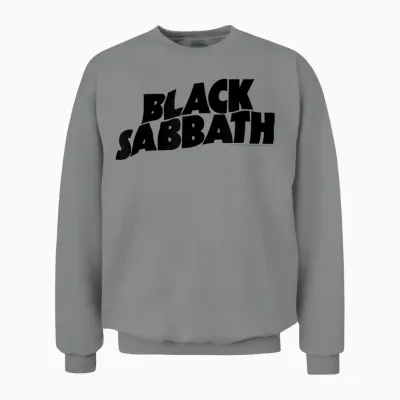 Black Sabbath Iconic Heavy Metal Music Print T-Shirt, Grey, S Unisex Sweatshirt - Sport Grey