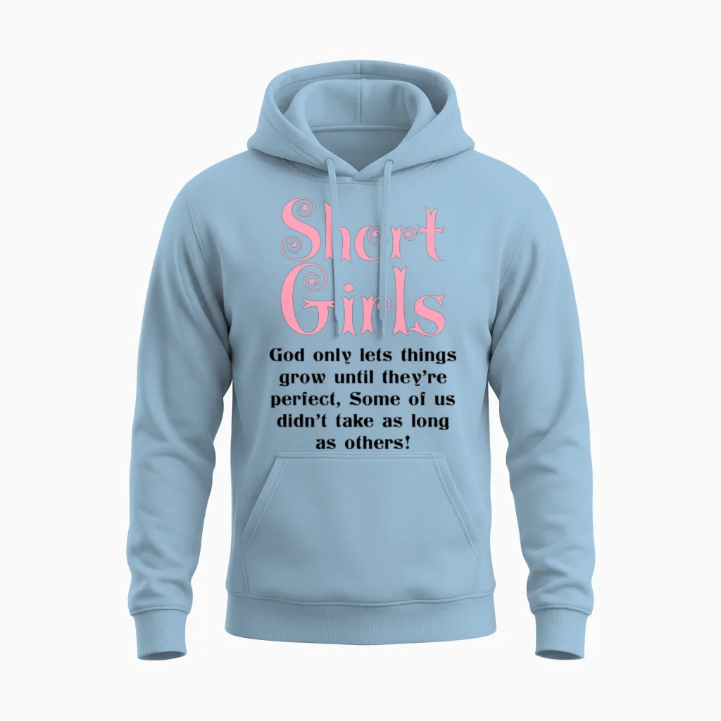 Short Girls Unisex Hoodie in Light Blue
