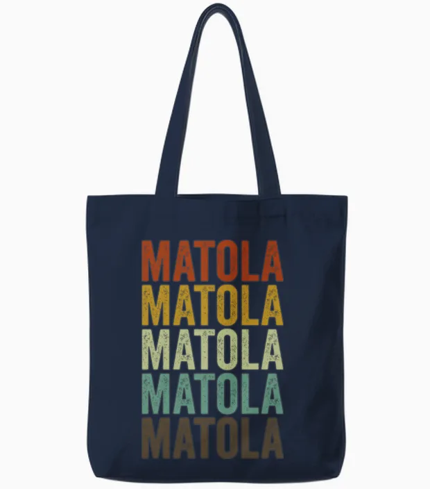 Matola Mozambique Retro Vintage Tote Bags - Navy