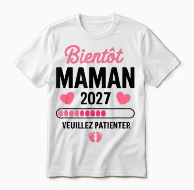 Future Maman 2027 Tee Shirt Femme Enceinte Unisex T-Shirt - White