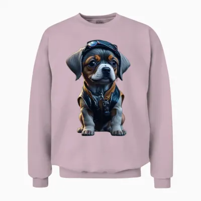 Dog Unisex Sweatshirt - Light Pink