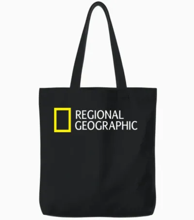 Regional Geographic Tote Bags - Black