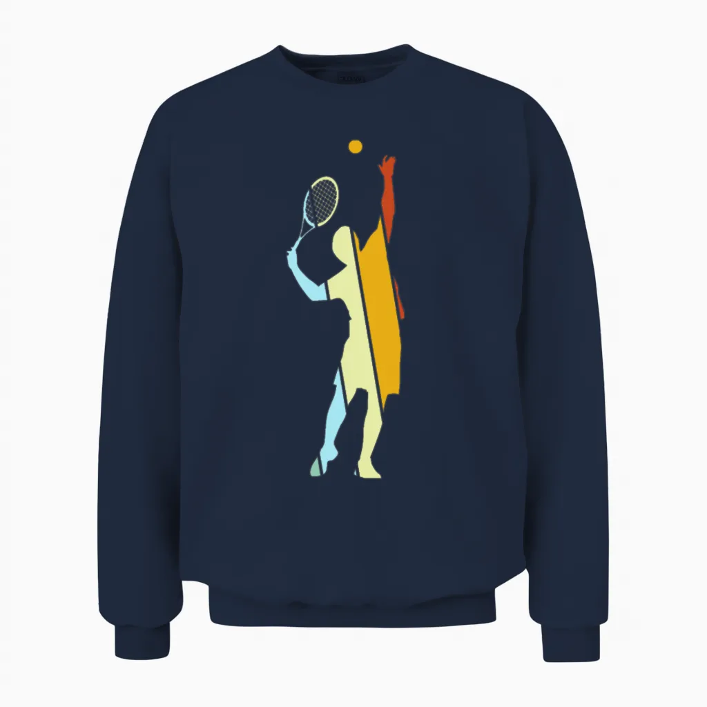 Tennis Retro Unisex Sweatshirt in Navy