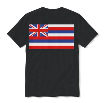 Flag of Hawaii Unisex T-Shirt - Black