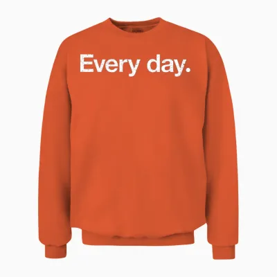 Designevery Day Retro Unisex Sweatshirt - Orange