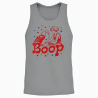 Boop Eagle Patriotic July Fourth Humor Unisex Tank Top in Sport Grey - 2