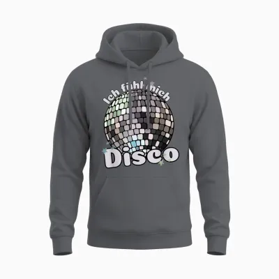 I Feel Disco Party Outfit Festival Outfit T-Shirt, Black, S Unisex Hoodie - Charcoal