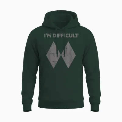 I'm Difficult Funny Double Black Diamonds Ski Snowboard Gift T-Shirt Small Unisex Hoodie - Forest