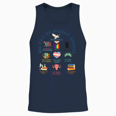 Großer Fan Der Menschenrechte | Freiheit Für Alle Gleichheit Design Unisex Tank Top - Navy