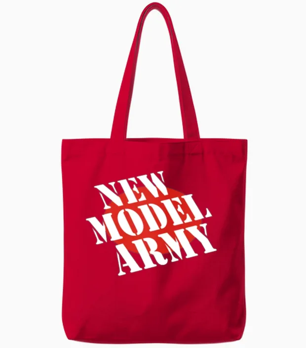 New Model Army Logo Tote Bags in Red