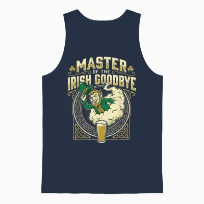 Master of the Irish Goodbye Unisex Tank Top - Navy
