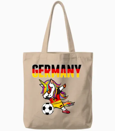 Dabbing Unicorn Deutschland Fußball Fans Trikot Deutschland Flagge Tote Bags - Natural
