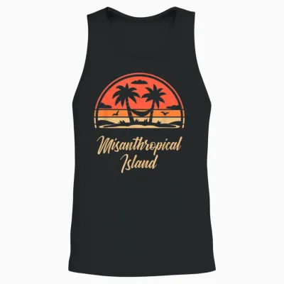 Sarkasmus Misanthrop Menschenhasser Misanthropical Island Unisex Tank Top - Black