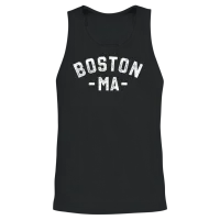 Boston Ma Massachusetts Vintage Stamped Unisex Tank Top - Black – 2