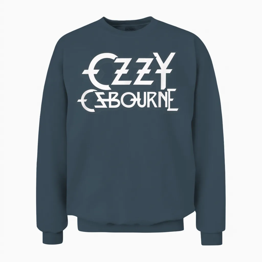 Ozzy Osbourne White Logo Unisex Sweatshirt in Dark Heather