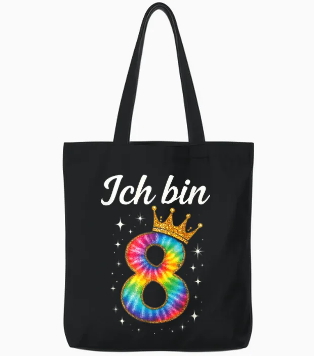 Ich Bin 8 - Ich Bin Schon 8 8 Geburtstag Tote Bags in Black
