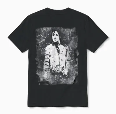 80s Pop Superstar World Tour 1988 Black & White Splatter Unisex T-Shirt - Black