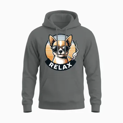 Relax Dog Unisex Hoodie - Graphite Heather