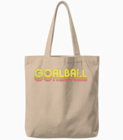 Retro Goalball Tote Bags - Natural