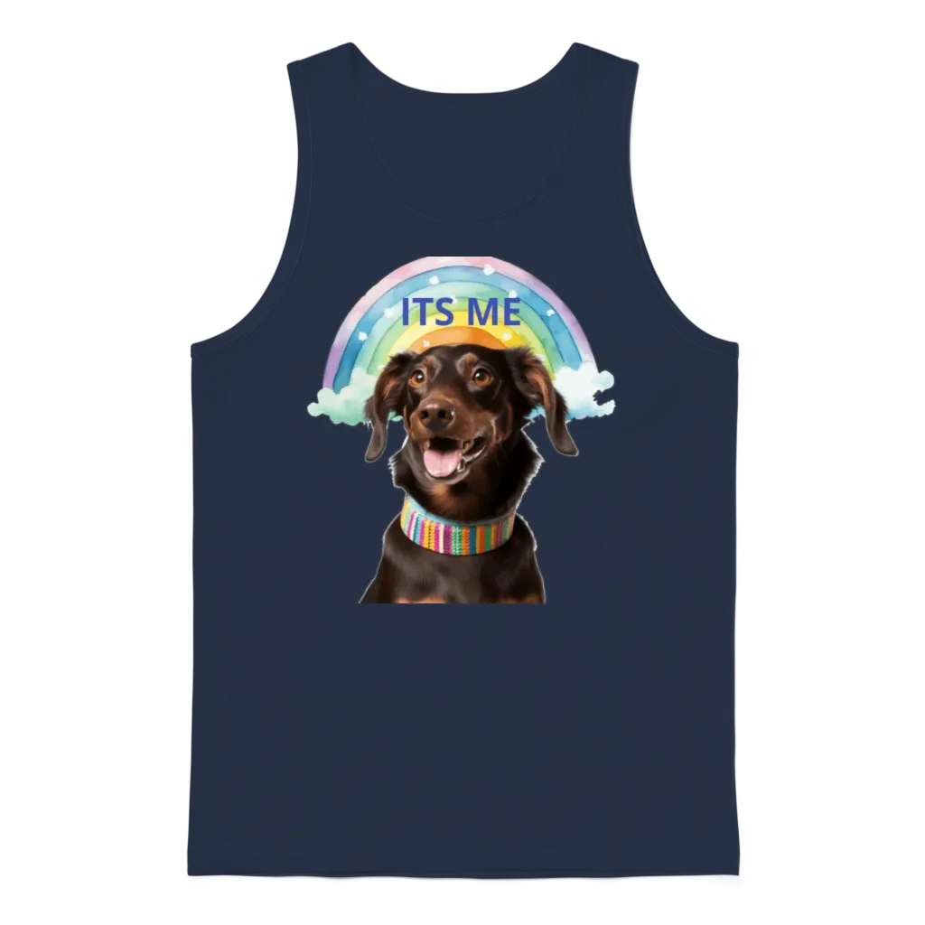Happy Dog โ Lovers Gift Unisex Tank Top - Navy