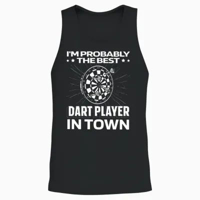 Darting Darts Funny Unisex Tank Top - Black