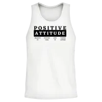 Positive Attitude Unisex Tank Top - White – 2