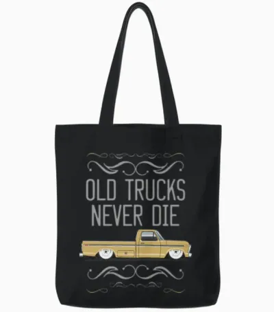 Old Trucks Durango Tan Tote Bags - Black