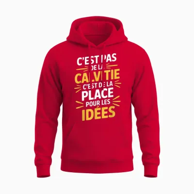 C'est Pas De La Balvitie Humour Man Bald Unisex Hoodie - Red