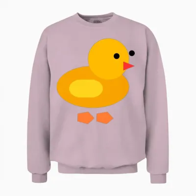 Funny Duck Unisex Sweatshirt - Light Pink