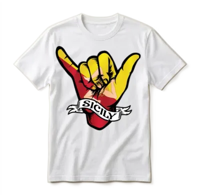 Sicily Shaka Unisex T-Shirt - White