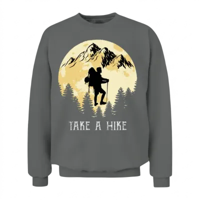 Take a Hike Wanderlust Hiking Unisex Sweatshirt - Graphite Heather