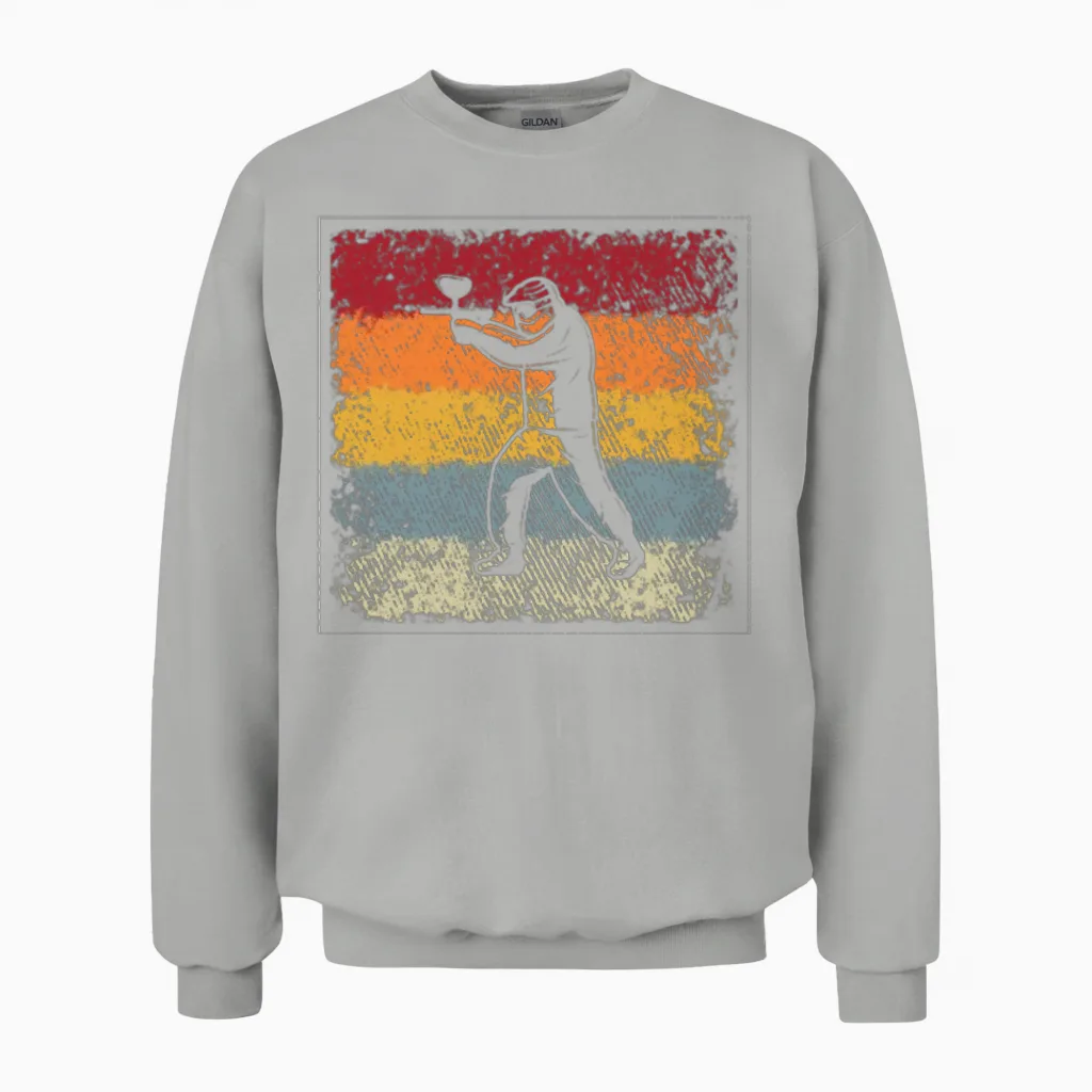 Paintball Retro Unisex Sweatshirt in Ash