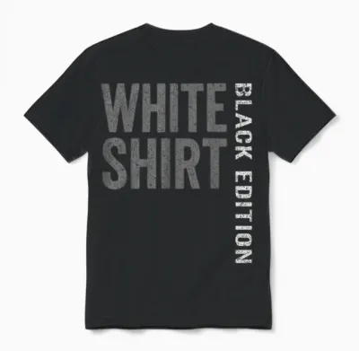Weisses Shirt Black Edition White Shirt Lustiger Spruch Unisex T-Shirt - Black