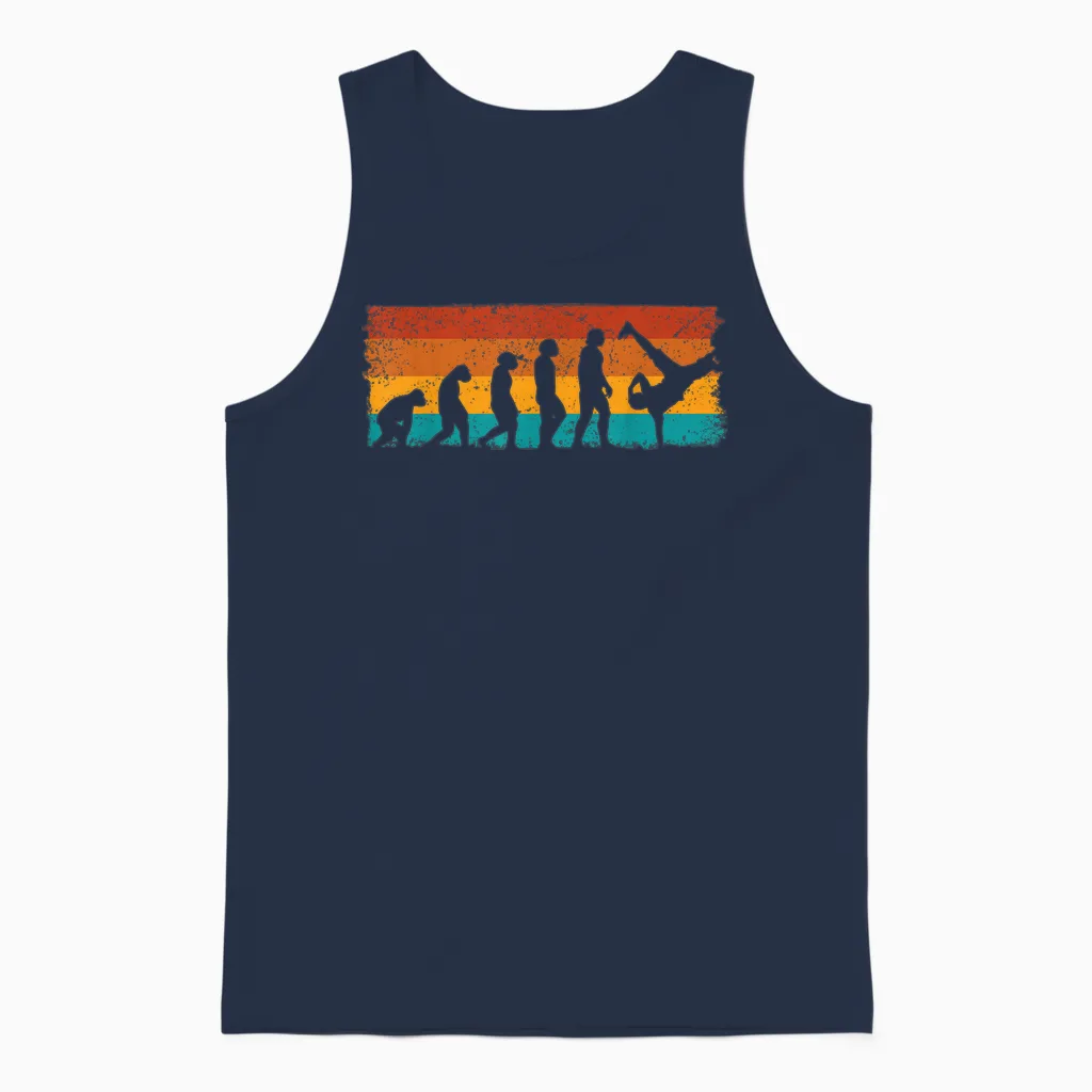 B-Boying Break Dance Evolution Breakdancing Tanzen Musik Unisex Tank Top in Navy