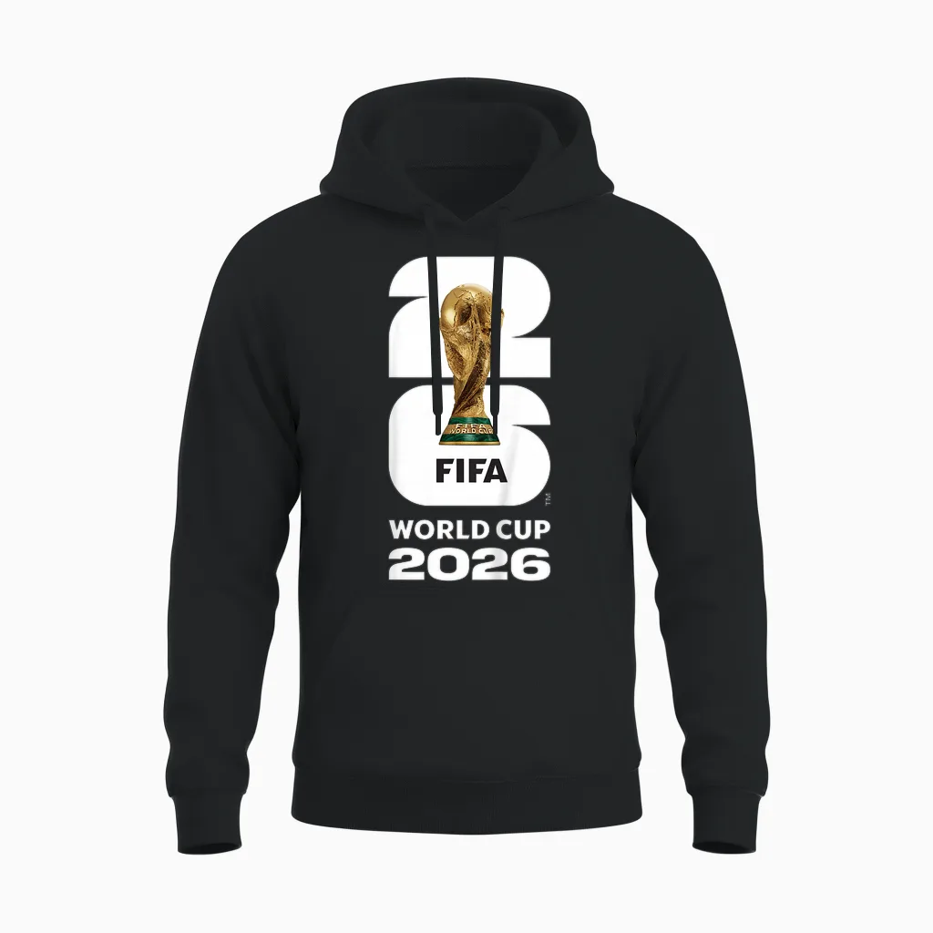 Kids Fifa World Cup26 Fifa Gold Trophy Unisex Hoodie in Black