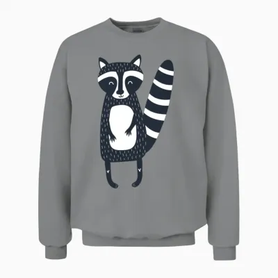 Funny Raccoon Unisex Sweatshirt - Sport Grey