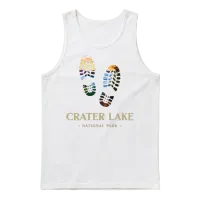 Crater Lake National Park Hike Hiking Boot Unisex Tank Top - White – 1