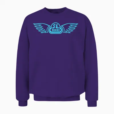 Se Bikes Baby Blue Wing Unisex Sweatshirt - Purple