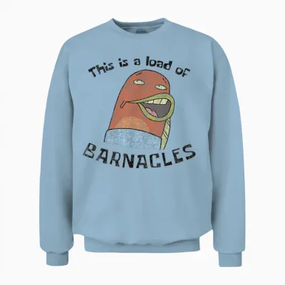 Spongebob Squarepants This Is a Load of Barnacles Unisex Sweatshirt - Light Blue