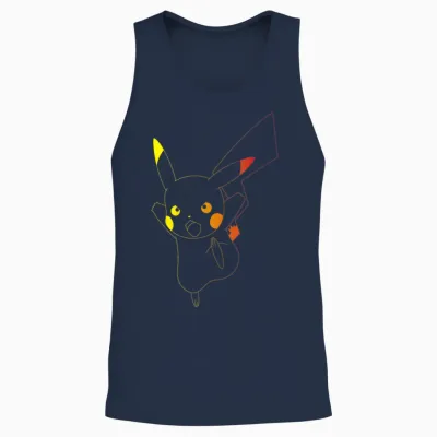 Pokémon - Pikachu Ombre Unisex Tank Top - Navy