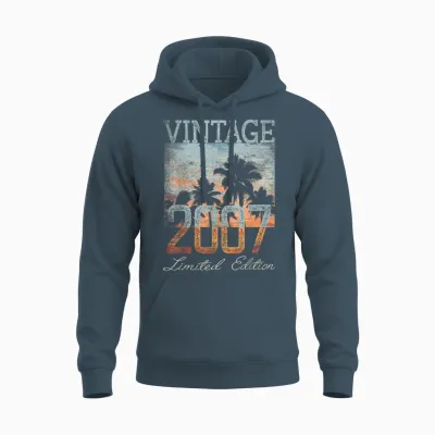 Vintage 2007 Limited Edition 18th Birthday 18 Year Old Gifts Unisex Hoodie - Dark Heather