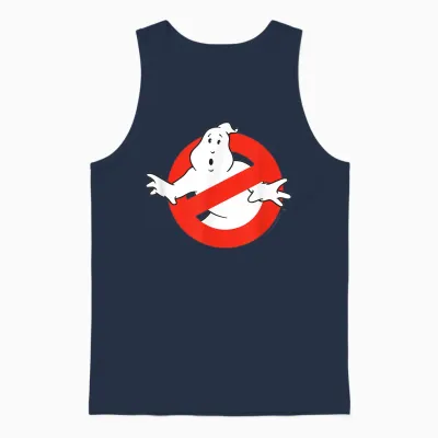 Ghostbusters Original No Ghost Logo Funny Retro Movie Unisex Tank Top - Navy