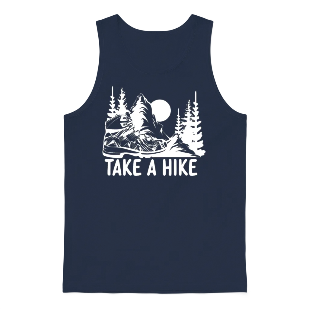 Go for a Hike, Take a Hike — Hiking & Outdoors Unisex Tank Top - Navy