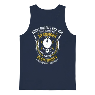 Electricity/electrician/sparky/electrical Worker Unisex Tank Top - Navy