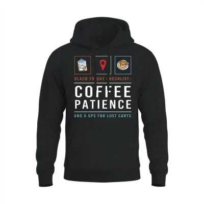 Black Friday Sale Coffee Shopping Squad Unisex Hoodie - Black