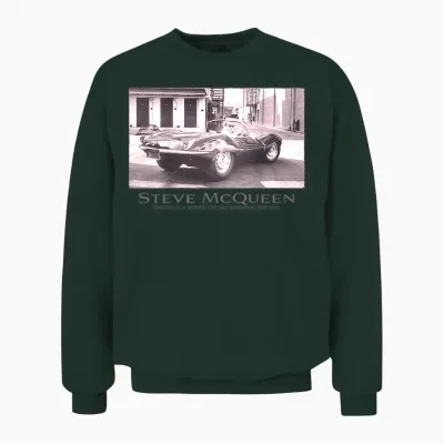 Steve Mcqueen 002 Back Printed T-Shirt, Black, S Unisex Sweatshirt - Forest