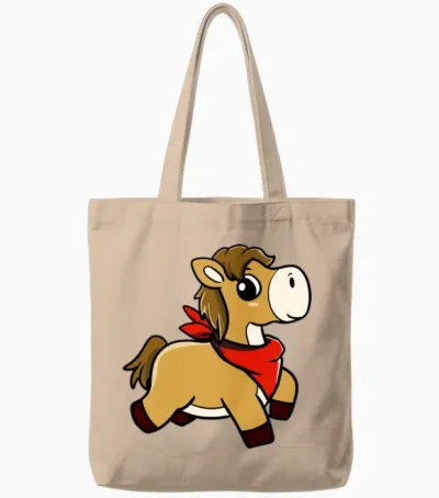 Bandana Horse Tote Bags - Natural