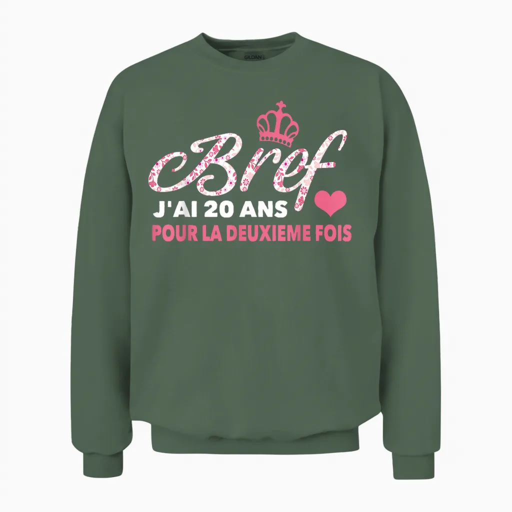 40 Years Anniversary Woman Vintage 1982 Humour Gift Unisex Sweatshirt in Military Green