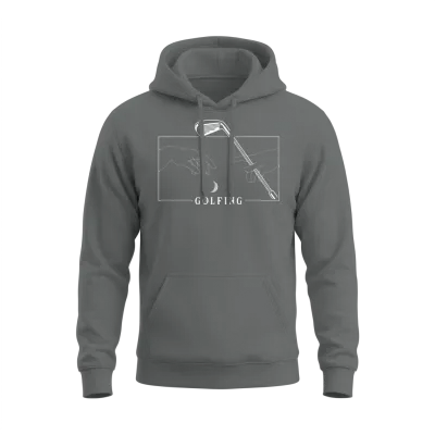 Michelangelo Creation of Adam Golfing Player Pro Unisex Hoodie - Graphite Heather